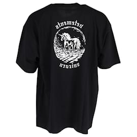 Vêtements-Vetements lined Unicorn T-shirt in Black Cotton-Other