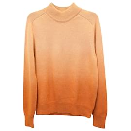Tom Ford-Tom Ford Dip-Dyed Mock-Neck Sweater in Orange Cashmere-Orange