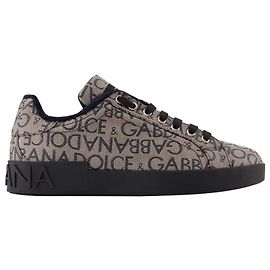 Sneakers Bassa - Dolce & Gabbana - Marrone/Blu - Jacquard Multicolore