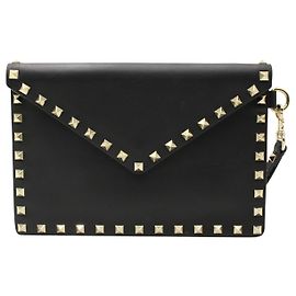 Valentino Garavani Bustina Rockstud Valentino in pelle nera Nero