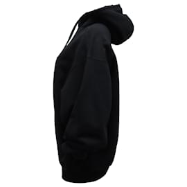 Balenciaga-Balenciaga SS21 Distressed Alien Logo Hoodie in Black Cotton-Black