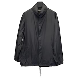 Balenciaga-Balenciaga Oversize Rain Jacket in Black Polyester-Black