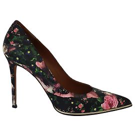 Blumendruck-Pumps von Givenchy aus schwarzem Nappaleder Andere Python drucken
