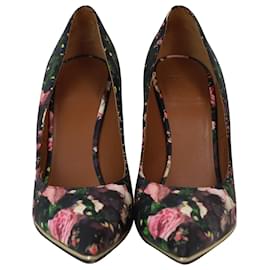 Givenchy-Givenchy Floral Print Pumps in Black Nappa Leather-Other