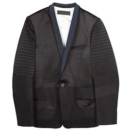 Haider Ackermann Line-Jacquard Tailored Jacket in Black Wool Black
