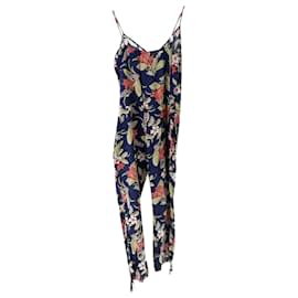 Polo Ralph Lauren-Polo Ralph Lauren Polynesian Floral Jumpsuit in 'Layla Tropical' Blue Viscose-Other