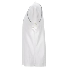 Brunello Cucinelli-Brunello Cucinelli Logo T-Shirt in White Cotton-White