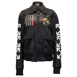 Off White Off-White Not Real Bomber Jacket in Black Leather Other