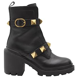 Valentino Garavani-Boucles d'oreilles romaines Gucci 85 Bottines en Cuir Noir-Noir