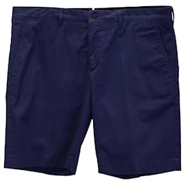 Prada-Shorts Prada Chino em Algodão Azul-Azul