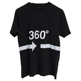 Balenciaga-Balenciaga Short Sleeve 360 Degree Arrow Print T-shirt In Black Cotton-Black