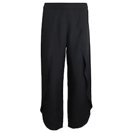 Totême-Toteme Overlay Loose Pants in Black Silk-Black