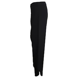 Totême-Pantalones holgados superpuestos Toteme en seda negra-Negro
