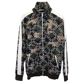 Valentino Garavani VLTN Camo Bomber Jacket in Green Nylon Other