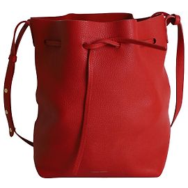 Mansur Gavriel Borsa Secchiello con Pochette in Pelle Rossa Rosso