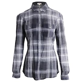 Burberry-Burberry Brit Plaid Shirt in Multicolor Viscose-Multiple colors