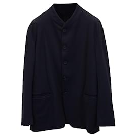 Giorgio Armani-Giorgio Armani Suit Jacket in Navy Blue Cotton-Navy blue