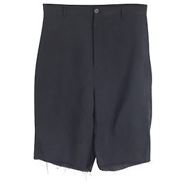 Balenciaga Mid Rise Shorts in Black Linen Black