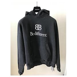 Balenciaga-BB Be Different Hoodie-Black