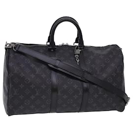 Louis Vuitton-LOUIS VUITTON Eclipse Keepall Bandouliere 45 Boston Bag M43278 LV Auth 40033a-Other