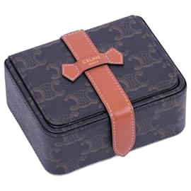 Céline CELINE Reisetaschen Stoff Kamel