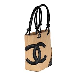 Chanel-Bolso tote mini Cambon acolchado de Chanel-Beige