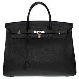 Hermès-Birkin handbag 40 in black togo-101149-Black