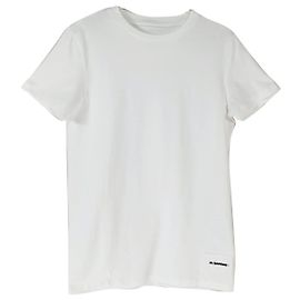 Camiseta Jil Sander branca com logotipo de algodão Branco