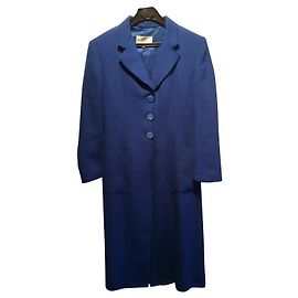 Armand Ventilo Blue Wool Coat Blue