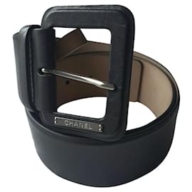 Chanel-Vintage collector belt Chanel-Black,Silvery