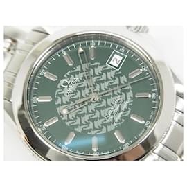 Omega-OMEGA SEA MASTER120 Jacques Mayol1998 green Dial Genuine goods 2506-70 Mens-Silvery