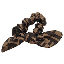 Fendi Scrunchie de cabelo com estampa de monograma Marrom
