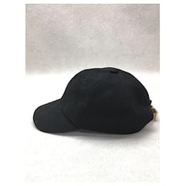 Louis Vuitton-**Louis Vuitton Black Cotton Cap-Black