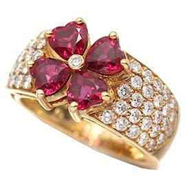 Autre Marque-Van Cleef & Arpels Gold Diamond Fleur Ring-Golden