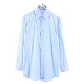 Prada-*Prada Cotton Light Blue Long Sleeve Shirt-Light blue