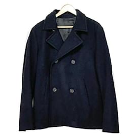 Prada-*Prada Wool Pea Coat Outerwear-Black