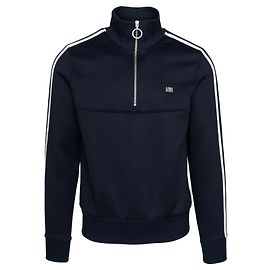Ami Paris Quarter Zip Fly Track Top Marineblau Blau