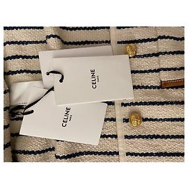 Jaqueta de camisa Céline de algodão bege Bege