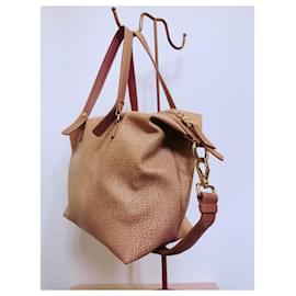 Autre Marque-Borbonese bag with handles and shoulder strap-Pink