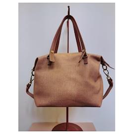 Autre Marque-Borbonese bag with handles and shoulder strap-Pink