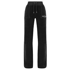 Juicy Couture Pantaloni Jogger in Velluto Nero Nero