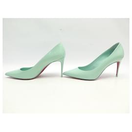 Christian Louboutin-NEUF CHAUSSURES CHRISTIAN LOUBOUTIN SO KATE 36.5 ESCARPINS CUIR VERNI VERT-Vert