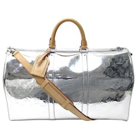 Louis Vuitton-NEW LOUIS VUITTON KEEPALL TRAVEL BAG 50 MIRROR VIRGIL ABLOH M45886 NEW BAG-Silvery