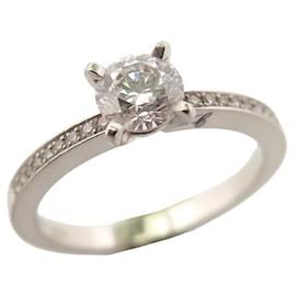 Chopard-CHOPARD SOLITAIRE RING 829074-9006 FOR EVER T50 IN PLATINUM DIAMONDS 0.5ct-Silvery