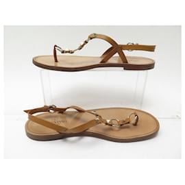 Valentino-VALENTINO ROCKSTUD SHOES RW SANDALS0S0M28 36 IT 37 EN BROWN LEATHER-Camel