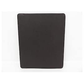 Hermès-HERMES IPAD TABLET CASE BROWN GRAINED LEATHER 10 THUMB LEATHER HOLDER CASE-Brown