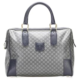 Céline-Macadam Canvas Boston Bag-Blue