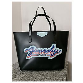 Givenchy black leather shopping - Black - Top handles Black