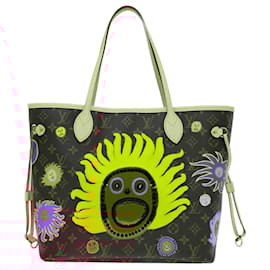 Louis Vuitton-LOUIS VUITTON Yayoi Kusama Face Neverfull MM Tote Bag M46447 LV Auth 40256a-Other