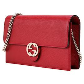 Gucci-Gucci Sac Bandoulière Femme Rouge Cuir Dollar Calf Mod. 510314 HAUT0g 6420-Rouge